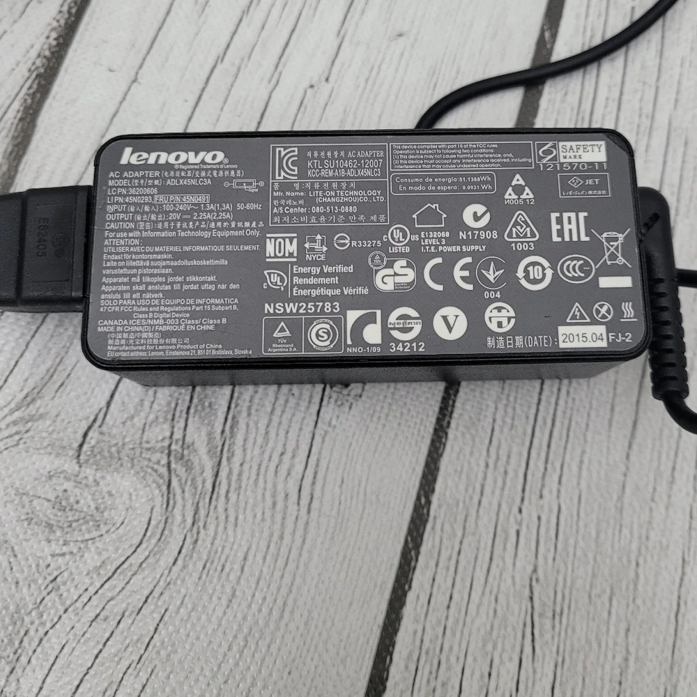 Lenovo AC Adapter - 20 V DC/2.25 A Output- Genuine